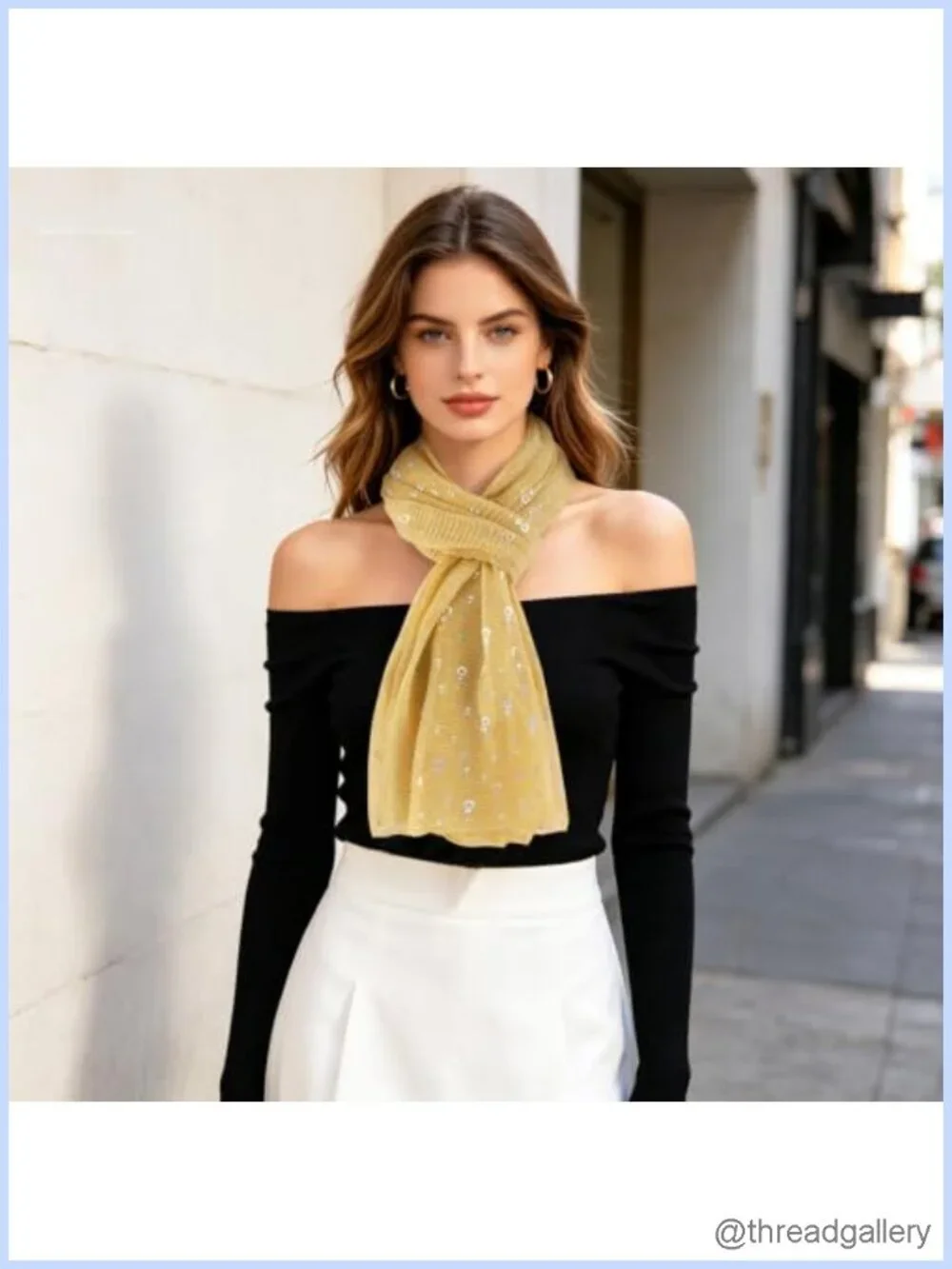 Sequin Pashmina Scarf Festival Rave Shawl Wrap